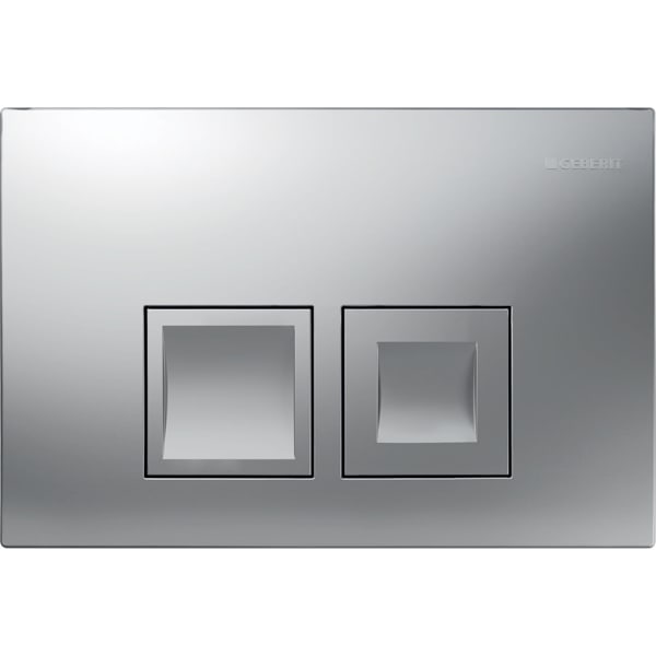 Geberit Delta25 (ex Delta35) BetPl., 2-M-Sp. Square, mattverchromt Geberit Delta25 (ex Delta35) BetPl., 2-M-Sp. Square, mattverchromt