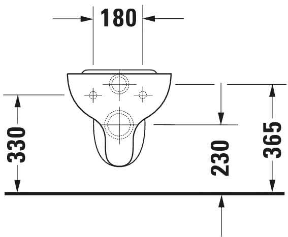 DU Wand-WC Design Classics Hornberg 530 mm, Tiefspüler, weiß