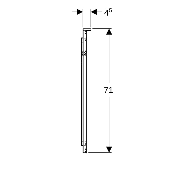Geberit Xeno2 Lichtspiegel mit direkter und indirekter Beleuchtung, 90x71x5,5cm