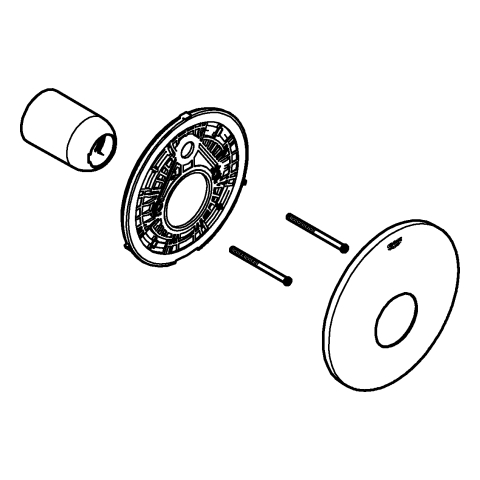 GROHE Rosette 46904 nickel gebürstet