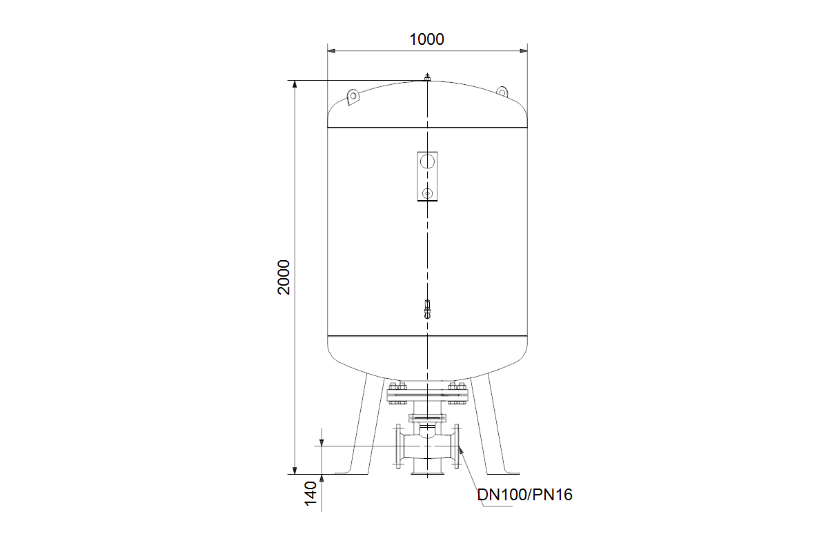 GRUNDFOS Zubehör für Druckerhöhungsanl. MDB DT5 1000/1000 PN16 DN100