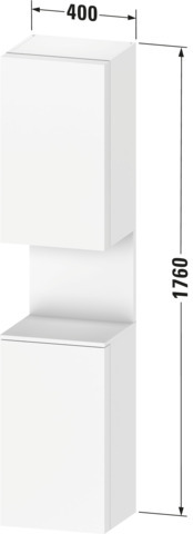 Duravit Qatego,HS,400x360x1760mm,2 Tü,TA:LI Eiche Schwarz Matt,Ni:Eiche Schw.M,Dekor
