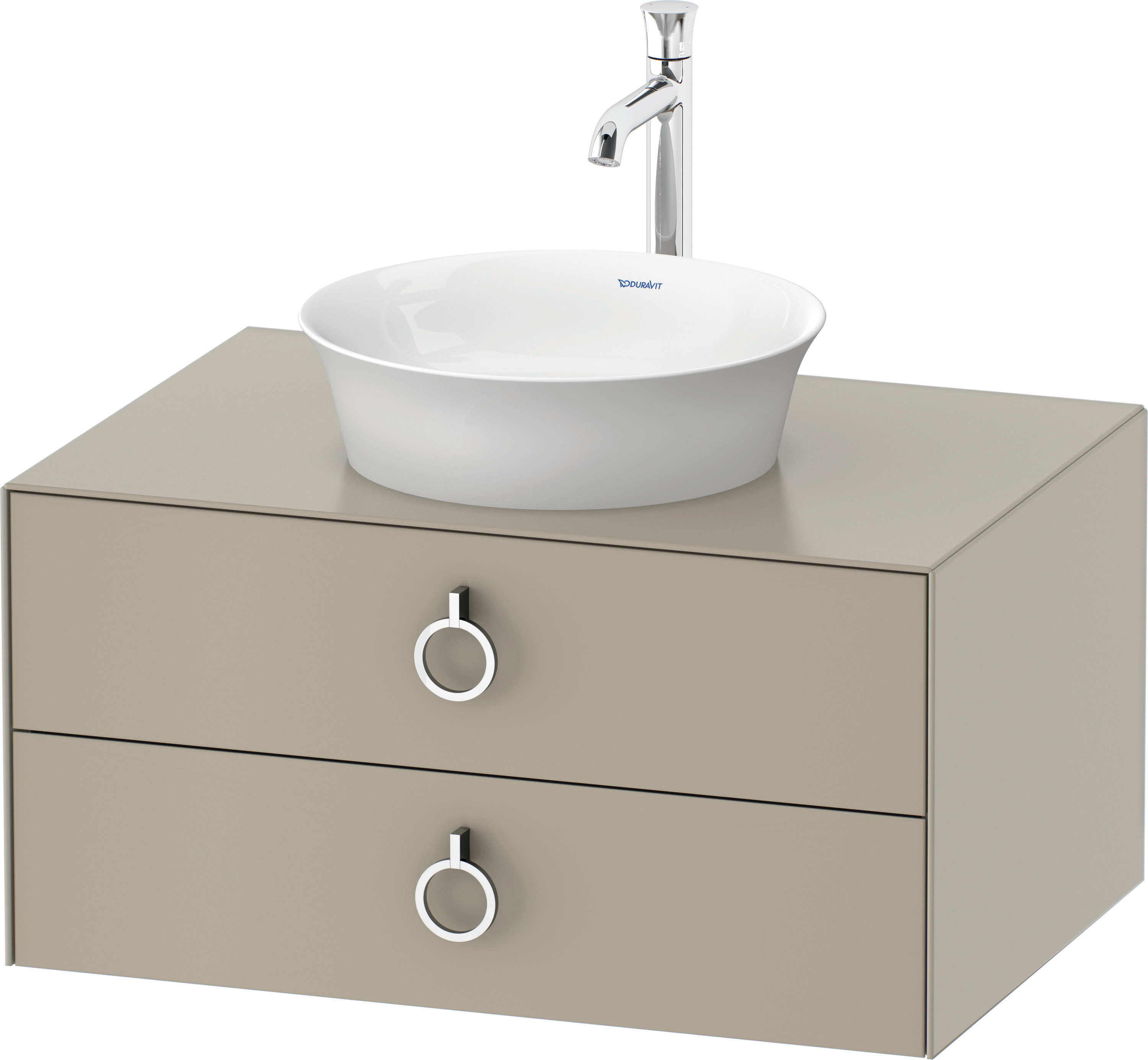 Duravit WTU wandh.White Tulip,2Schk.,m.Griff 408x800x550,Taupe Seidenmatt