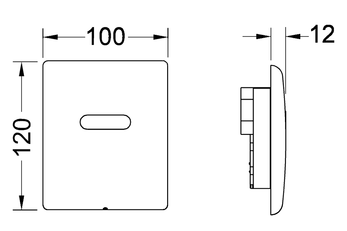 TECEplanus Urinal-Elektronik 12 V-Netz weiß glänzend