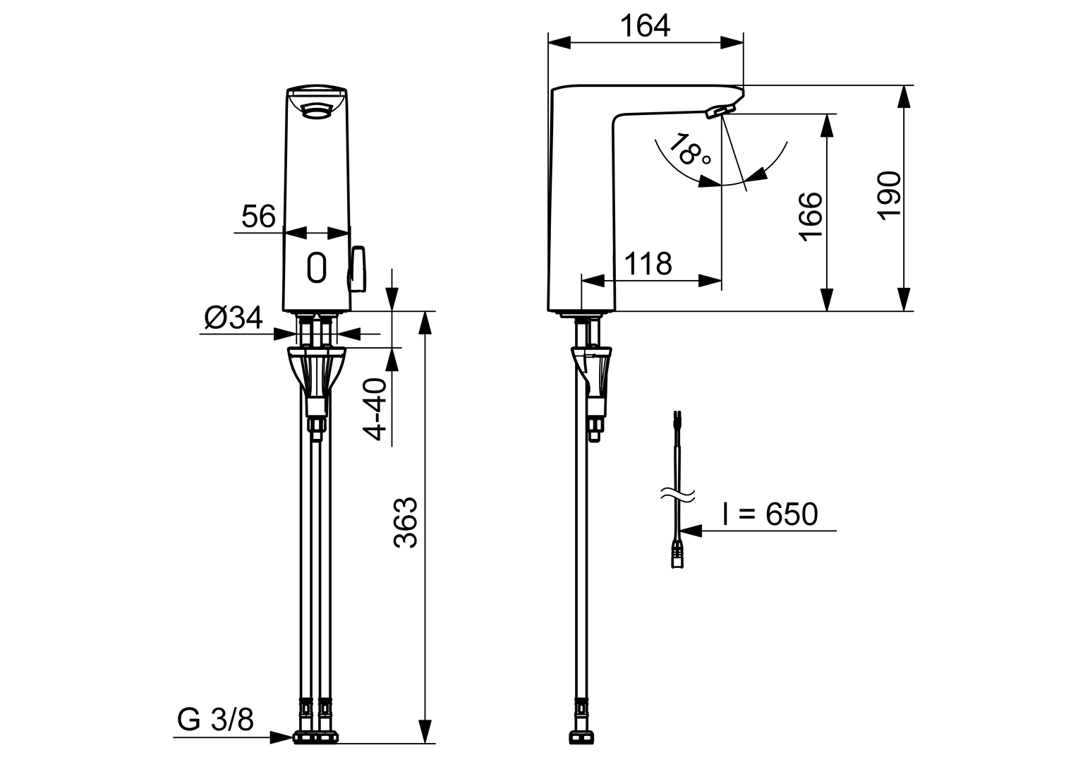 Hansa WT-Batt., 3 V, Bluetooth HANSAELECTRA 9310 chr