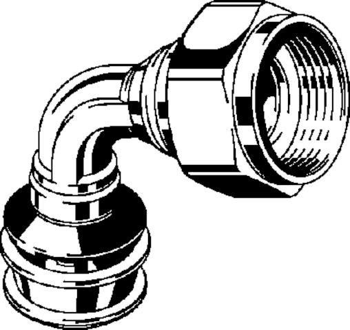 Viega Winkelverschraubung mit SC Raxofix 5355 in 16mm x G1/2 Siliziumbronze
