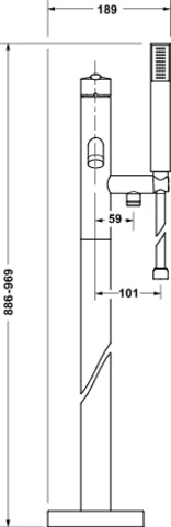 Duravit Balcoon, Einhebel-Wannenm.bodenst. Keramikmischsys.,Chrom Hg