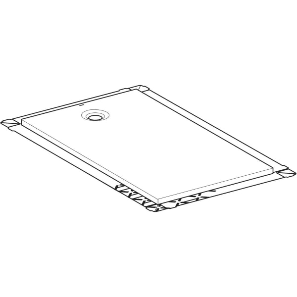 Geberit Olona Duschwanne 160 x 90 cm rechteckig, mit Dichtvlies, weiß matt