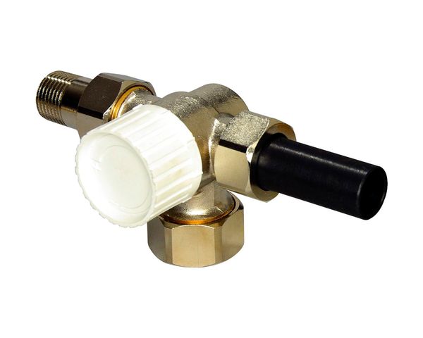 Flamco Dreiwegethermostatventiluntertl. DN20 Voreinstellung, Anbindung links, kompl.