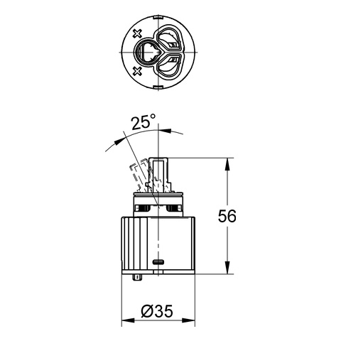 GROHE Kartusche 440435 Keramik 35mm Ecom-Funktion für Eichelberg Armaturen