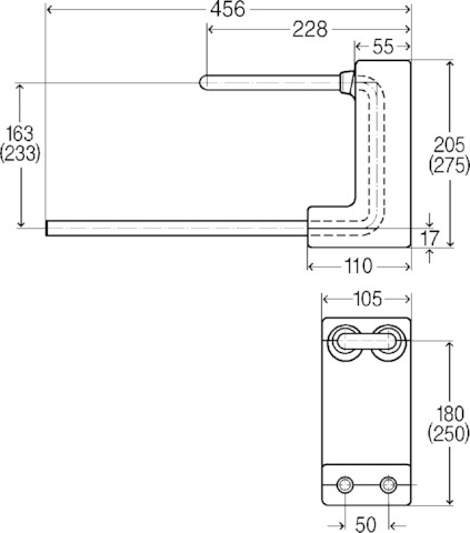 Viega Heizkörperanschlussblock Raxofix 5397.6 in 180mm Kunststoff