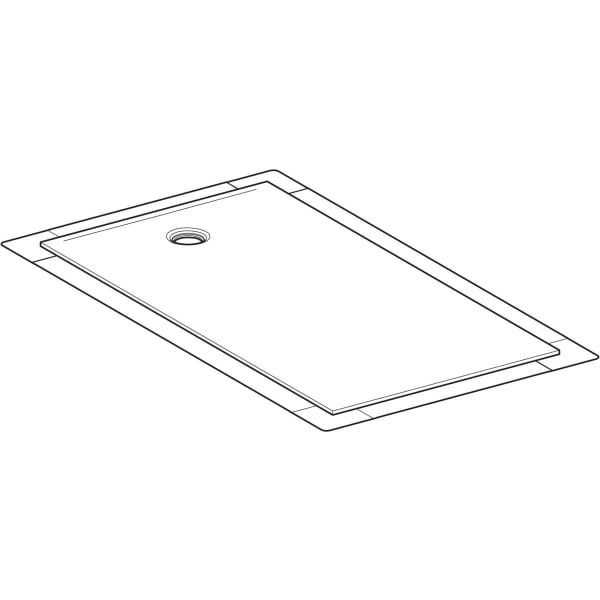 Geberit CleanFloor30 Duschfläche 170 x 90 cm integriert, mit Dichtvlies, weiss matt