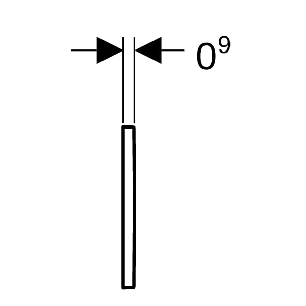 Geberit Typ 20 BetPl., eckig, für UR-Strg. pneum. Sp-Ausl., weiß / hgl.verchr.