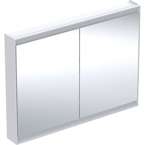 Geberit ONE Spiegelschrank mit ComfortLight 2 Türen, AP-Mont., 120x90x15cm, weiß