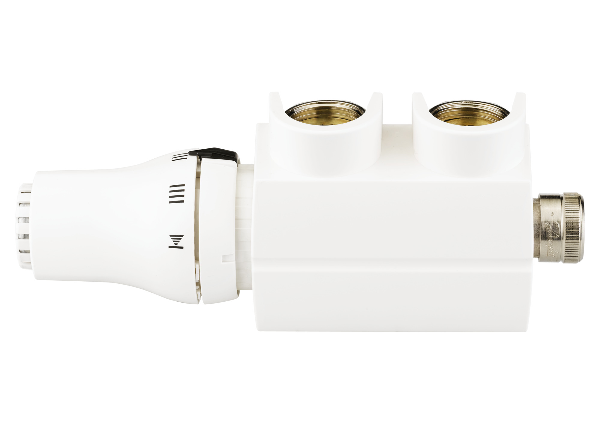 Danfoss VHS Ventilset RAL 9016 Heizkörper R 1/2, Eck