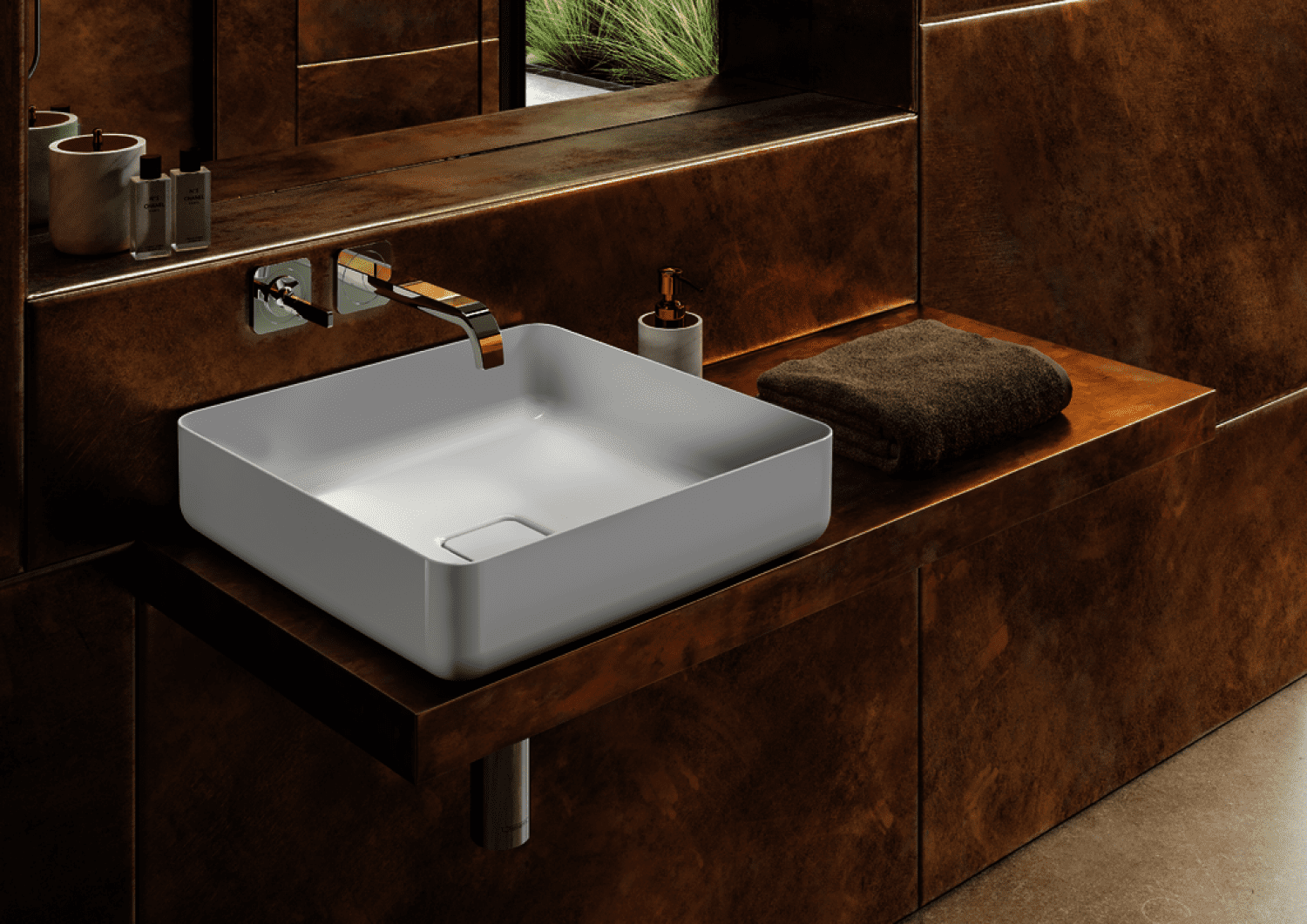 KA WB MIENA WASCHTISCH-SCHALE Mod.3184, 400x400mm,alpinweiß,Perl-Effekt,oÜL