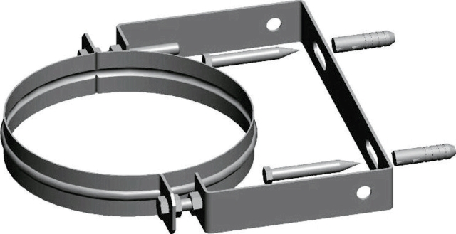 Wolf Wandhalterung DN160 verstellbar aus Edelstahl Wolf Wandhalterung DN160 verstellbar aus Edelstahl