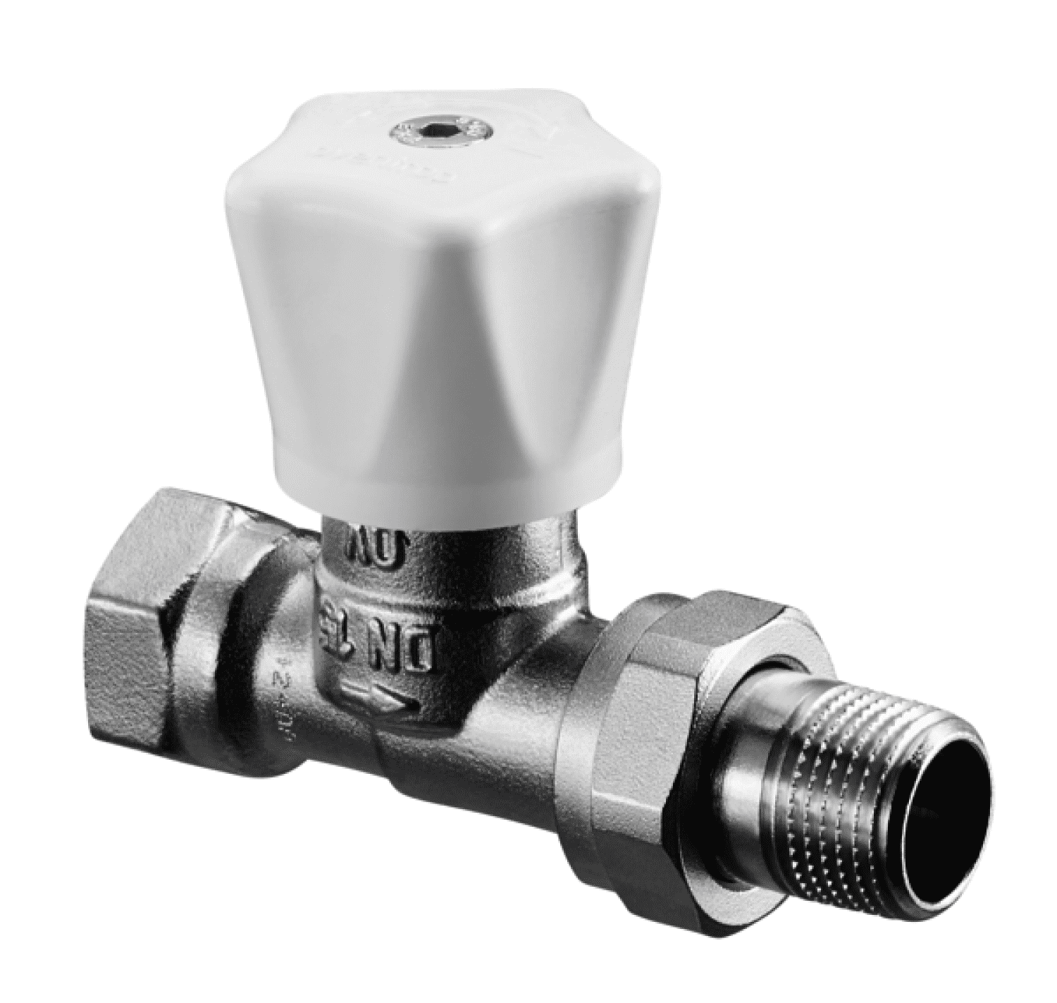OVENTROP-Handregulierventil "HRV" DN15,1/2",PN10,Dg,Handregulierkopf weiß