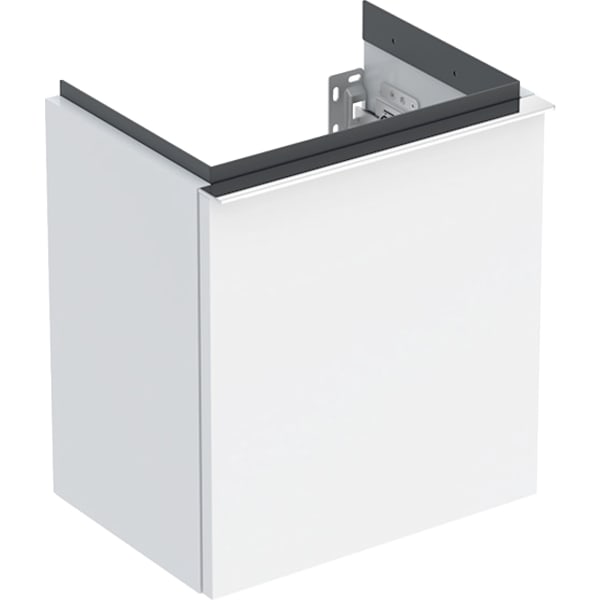 Geberit iCon Unterschrank für HWB, 1 Tür re 37x41,5x27,9cm, weiß hgl./Gr. chrom