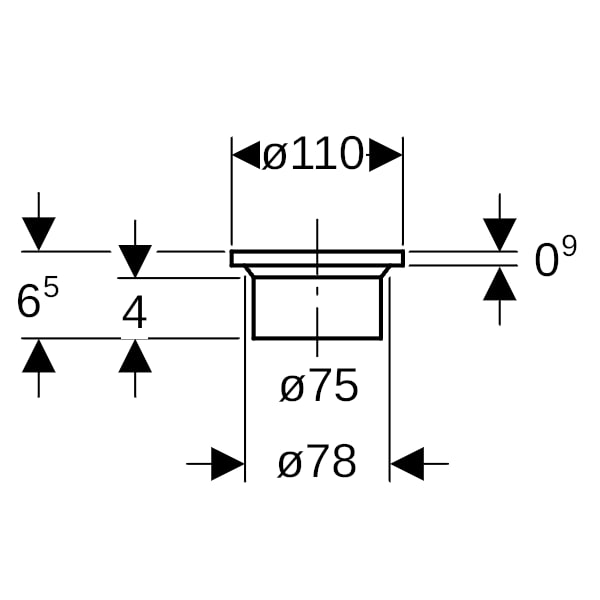 Geberit PE Vorschweissbund d75
