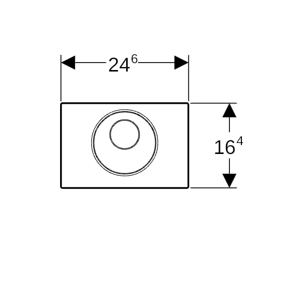 Geberit Sigma10 BetPl. für WC-Strg., rund auto/bl/man., schw /schwarz matt
