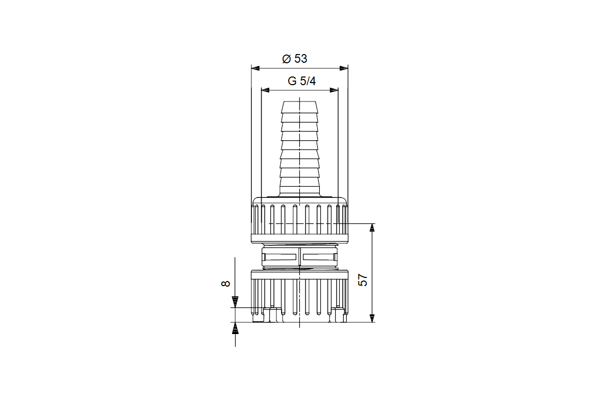 GRUNDFOS Zubehör für Dosierpumpen Fußventil FV-NL-G5/4 PE/V,E/C U3