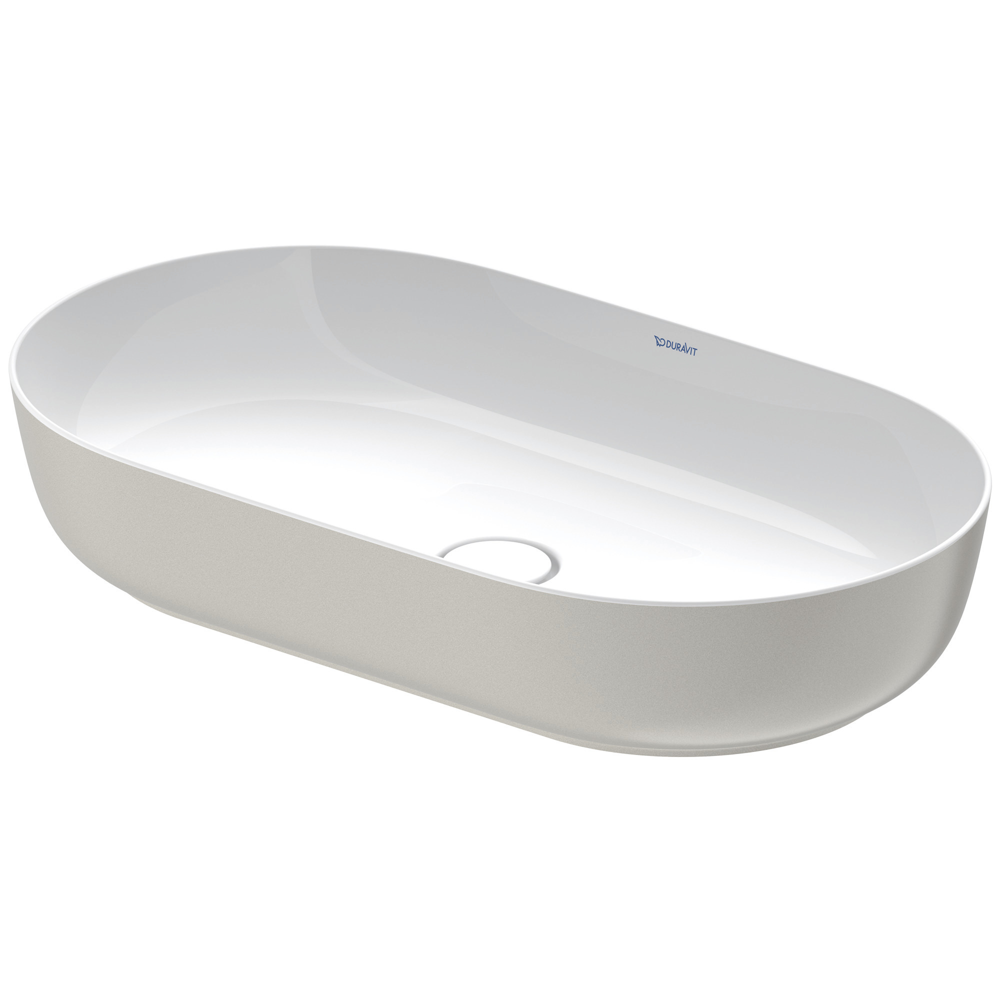 Duravit Aufsatzbecken Luv 700mm geschl.,o.ÜL,o.HLB,weiß/grau sdm.