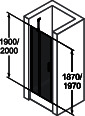 HP DA Classics 2 4-Eck STN fS 90 H:1900 silber matt klar Anti-Plaque