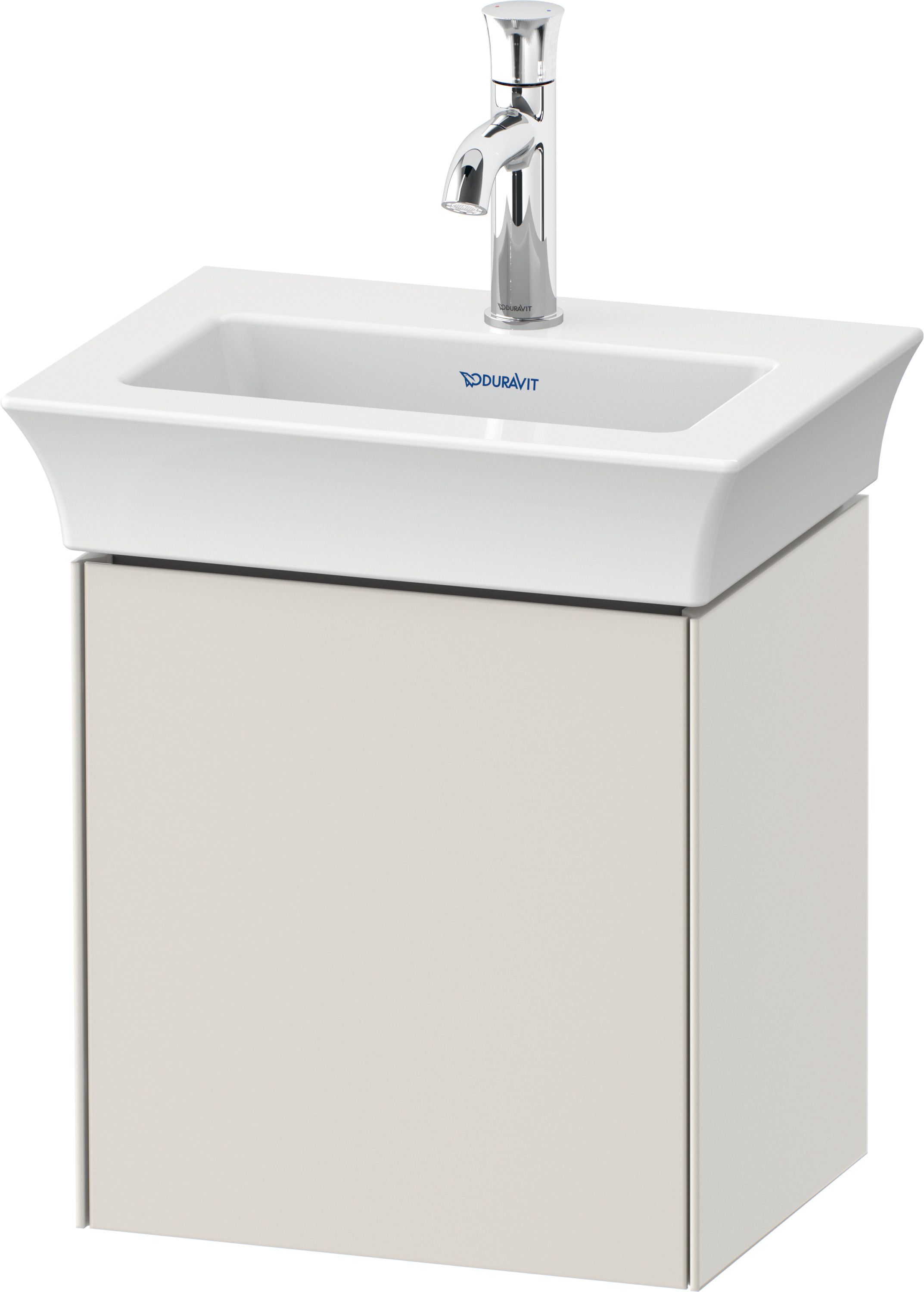 Duravit WTU White Tulip wandh.,1 Tür, TA li. 410x384x298mm, Nordic Weiß Seidenmatt