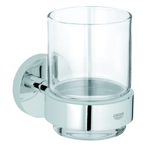 GROHE Glas Essentials 40447_1 mit Halter chrom