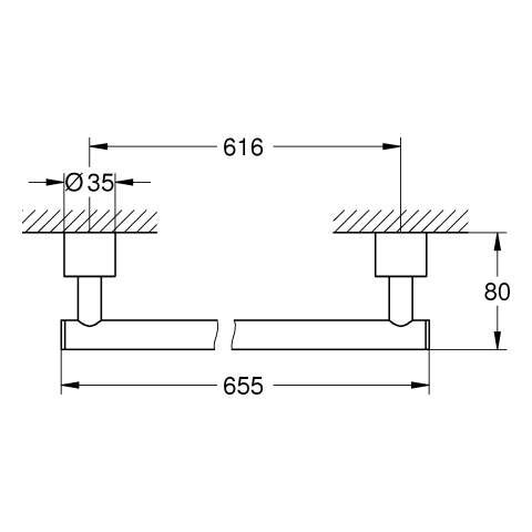 GROHE Badetuchhalter Atrio 40889 600mm cool sunrise
