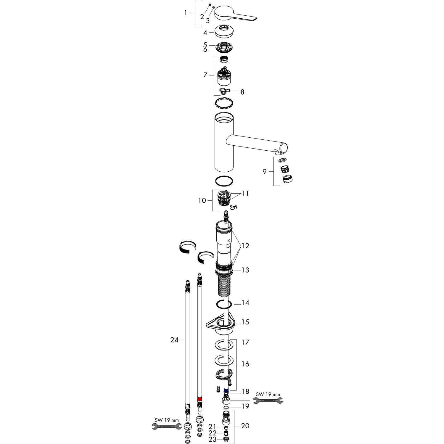 Hansgrohe Spültischmischer 150 Zesis M33 Niederdruck 1jet chrom