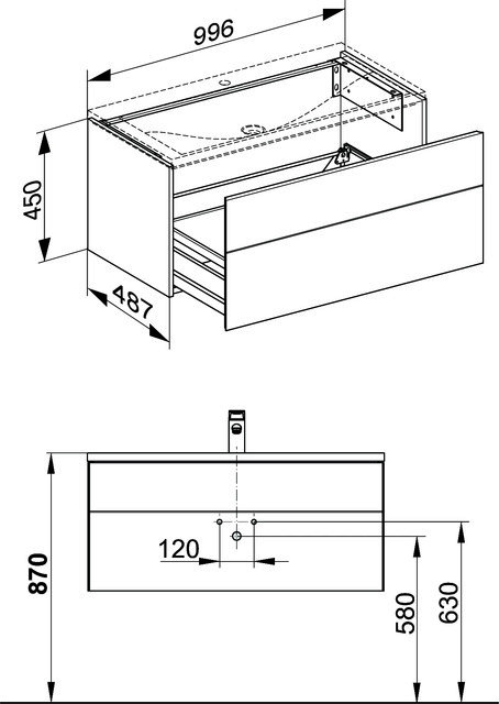 KEUCO WTU Royal Reflex 34070, 1 Auszug, trüffel/trüffel