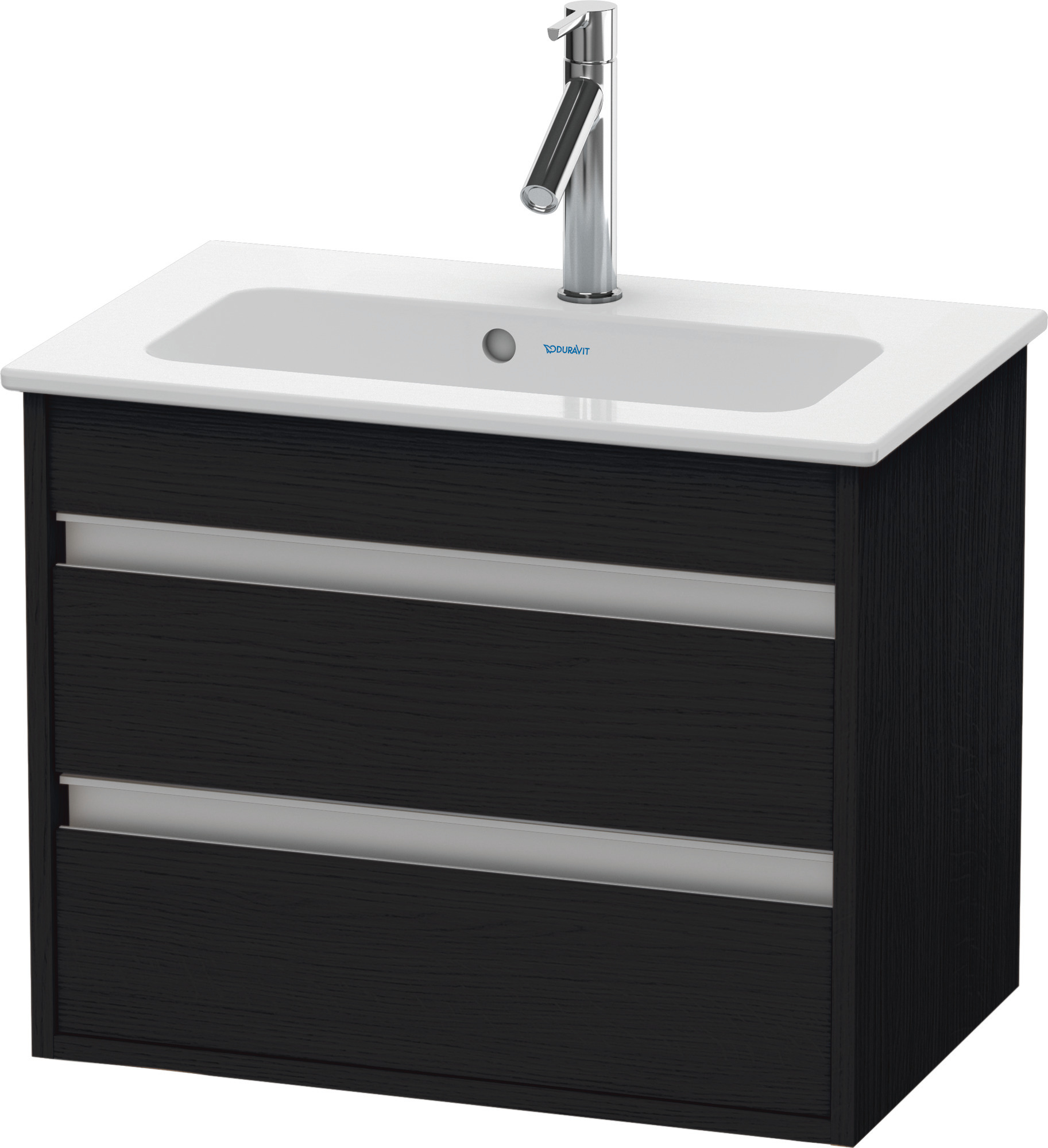 Duravit WTU Ketho Compact 480x600x385mm 2 Schubkästen, Eiche Schwarz