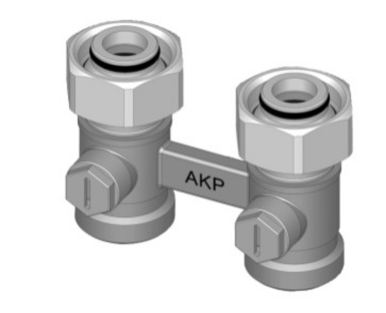 Kermi Zweirohrarmatur Durchgang absperrbar