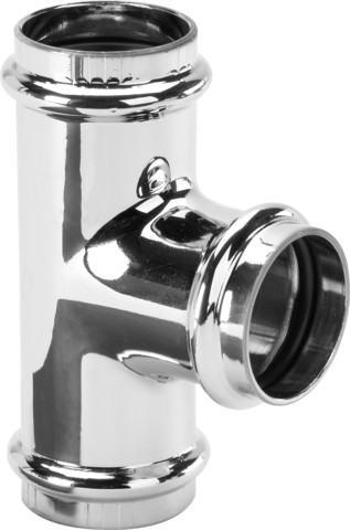 Viega T-Stück 5697 in 32mm Kupfer verchromt