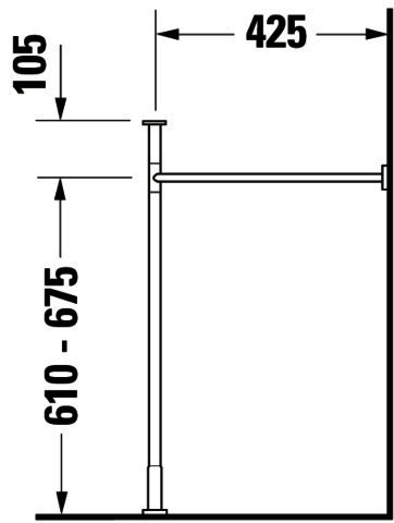 DU Metallkonsole Vero für 045412, höhenverstellbar, chrom