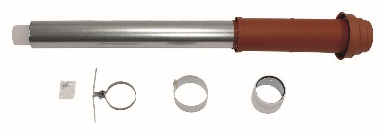 Vaillant senkr. Dachdurchführung Brennw. Luft-/Abgasführung, 80/125 mm, rot