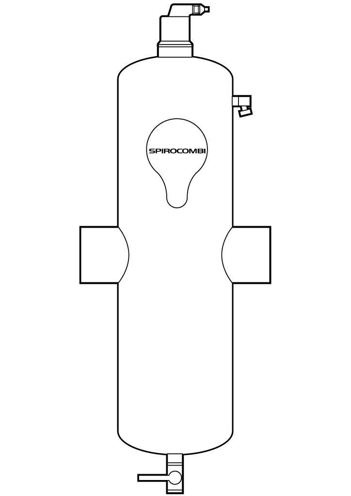 Spirotech Luft- u. Schlammabscheider SpiroCombi Magnet DN 80, Schweißst., 10 bar, 110 Gr