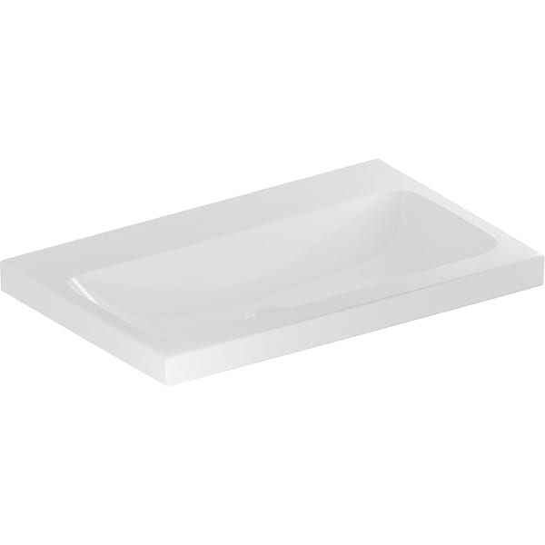 Geberit iCon Light Waschtisch 75x48cm ohne Hahnloch, ohne Ül., weiß, KeraTect