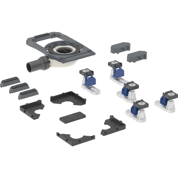 Geberit DW-Abl. mit 5 Füßen f. CleanFloor30 Duschfläsche integriert, Siphonhöhe 30mm