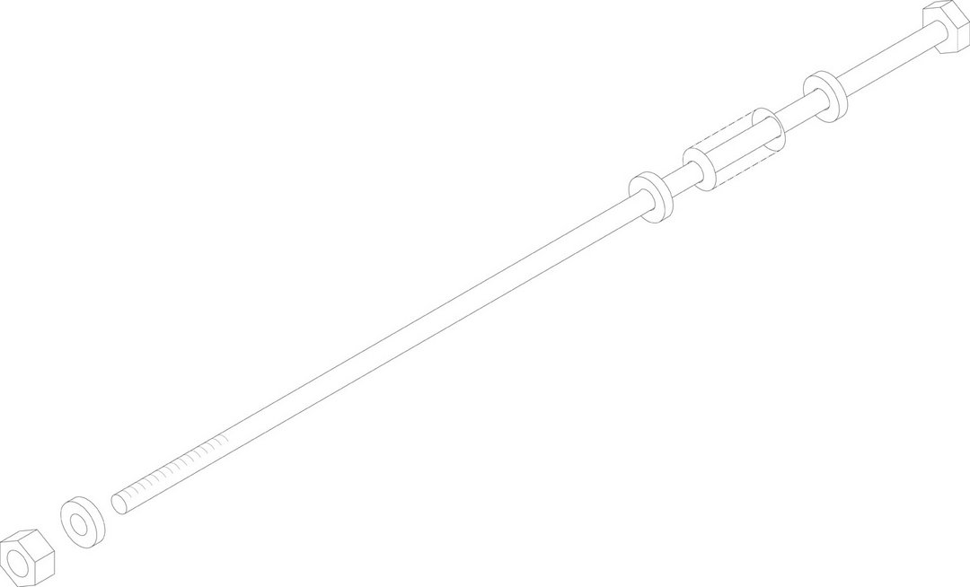 BOSCH Ersatzteil TTNR: 5127904 Ankerstange M12x865 mit Kopf kpl Ersatz