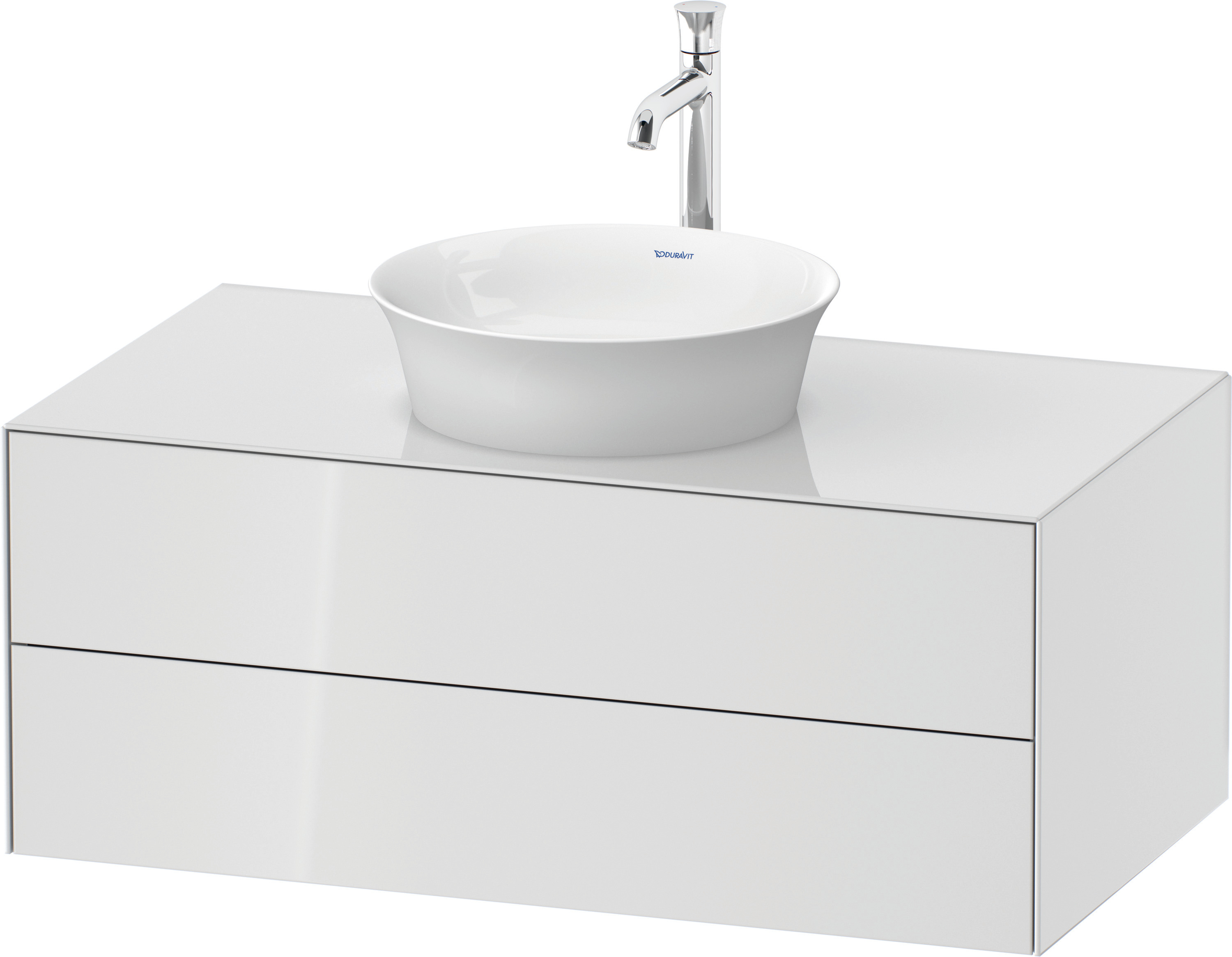 Duravit WTU White Tulip wandhängend, 2 SchKa 408x1000x550mm, Weiß Hochglanz ohne ES