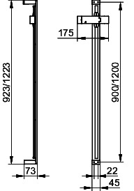 KEUCO Brausestange Edition 11 51185, Brauseschieber, 900 mm, Schwarzchr. geb.