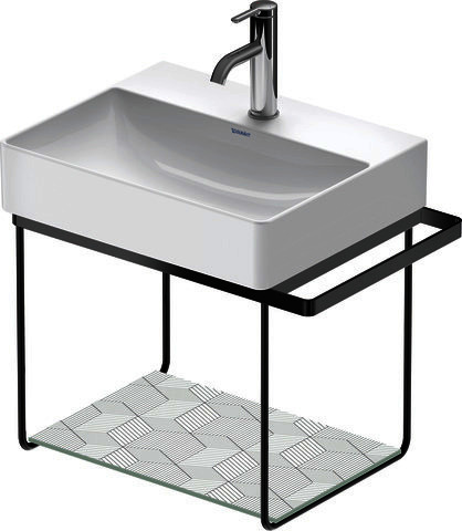 DU MetallkonsoleWH DuraSquare f. 235350 HTH li./re., Schwarz Matt