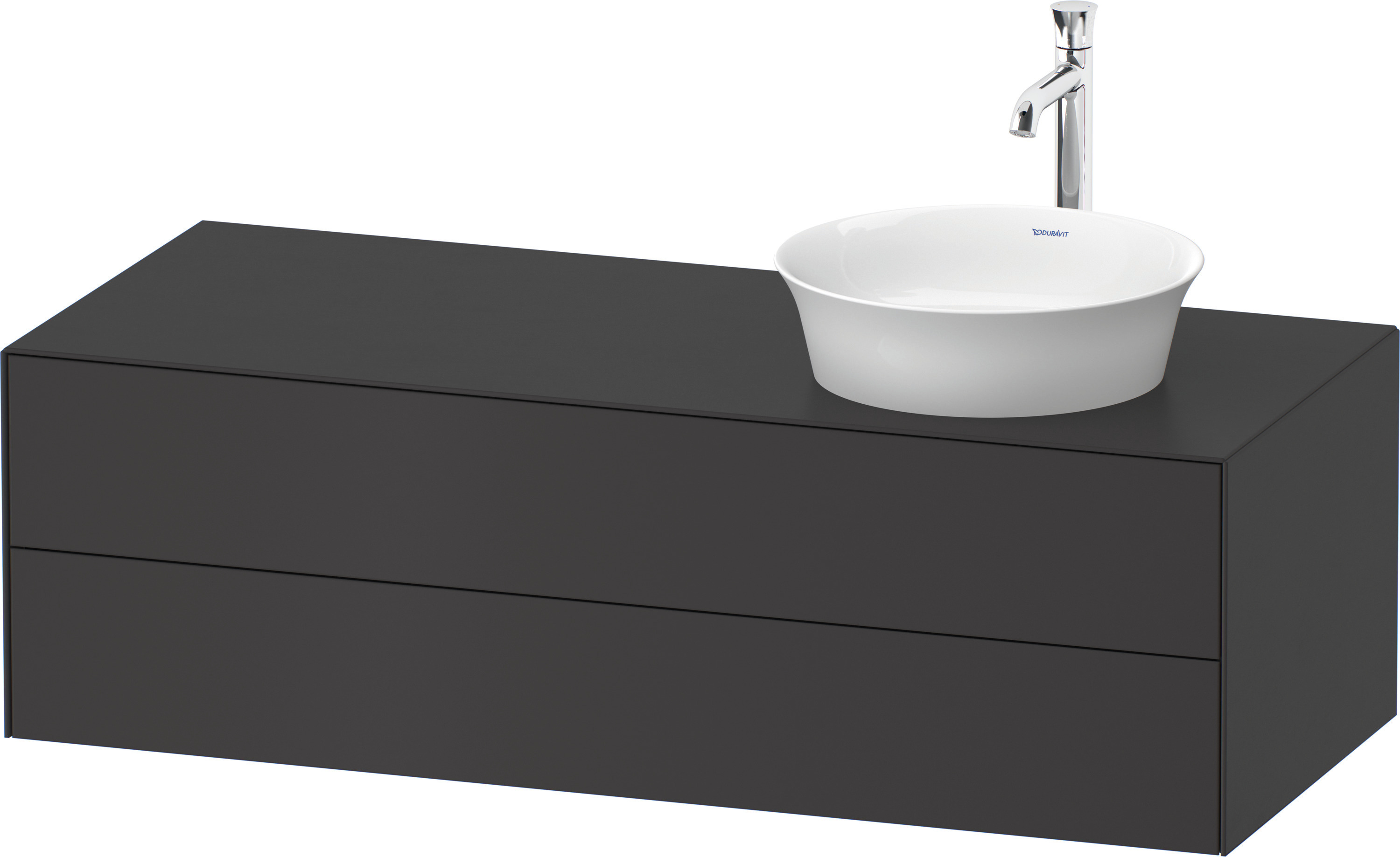 Duravit WTU White Tulip wandh,2 SchKa,B re. 408x1300x550mm, Graphit Seidenmatt