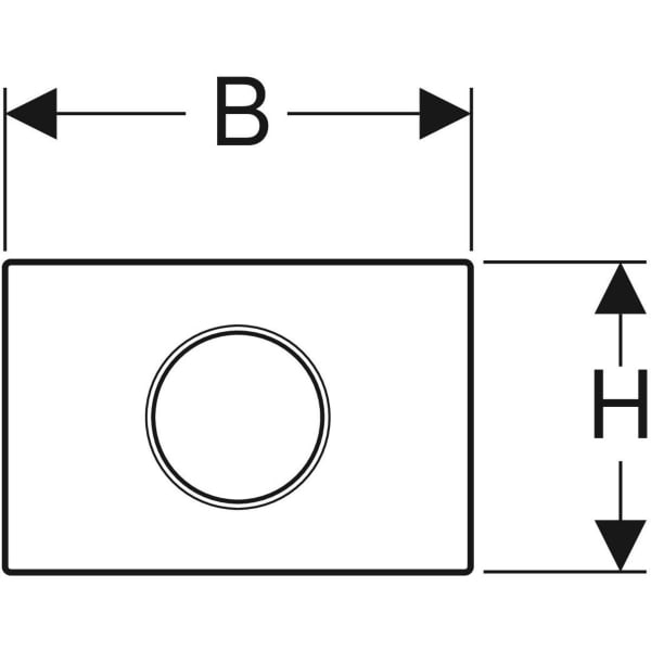 Geberit Sigma10 BetPl. für WC-Strg. elektron. Sp-Ausl. schwarz/hgl.verchr.