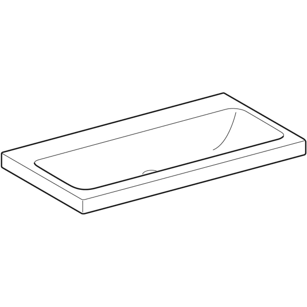 Geberit iCon Light Waschtisch 90x48cm ohne Hahnloch, ohne Ül., weiß, KeraTect