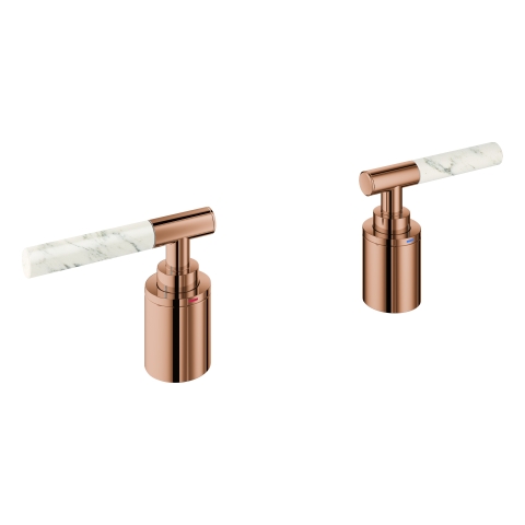 GROHE Hebelgriffe Atrio Private C. 48464 White Attica Caesarstone warm sunset