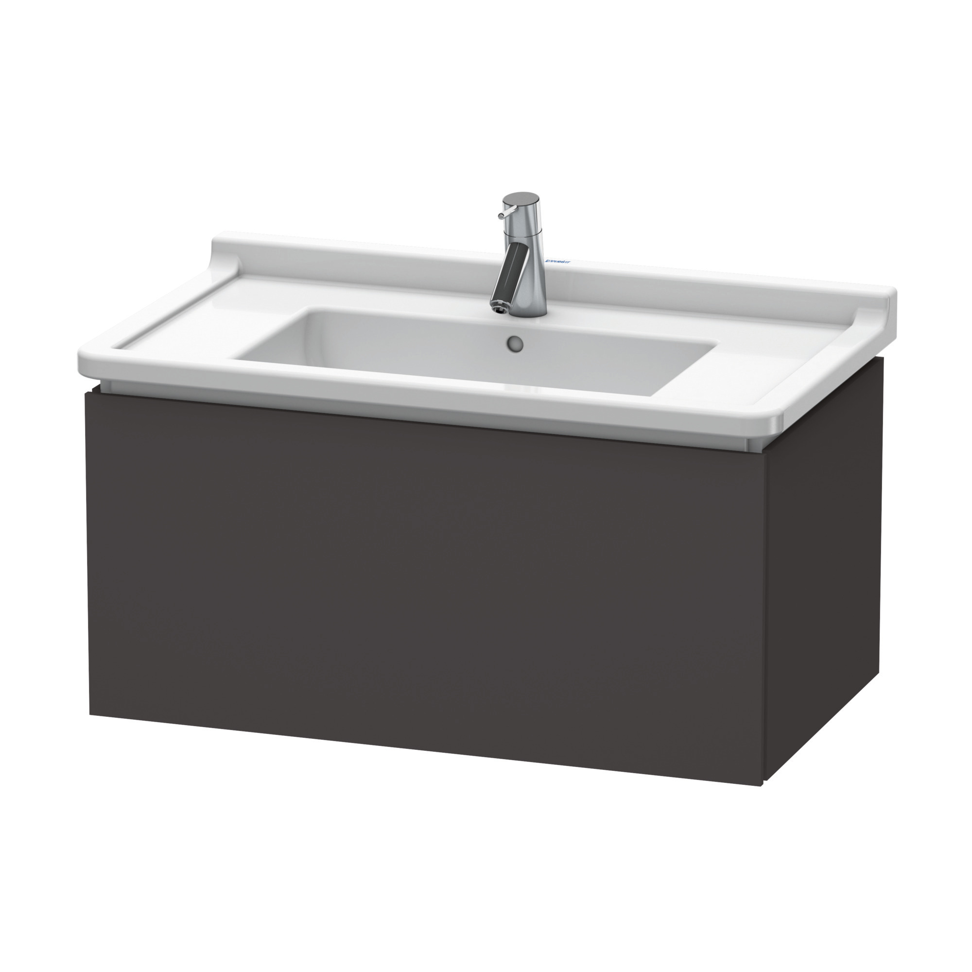 Duravit WTU wandh. L-Cube 469x820x408mm 1 Auszug, 030480, graphit supermatt
